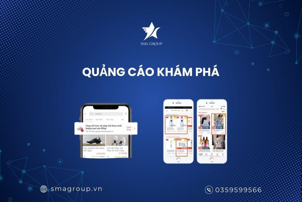 Phương thức quảng cáo khám phá trong quảng cáo Shopee