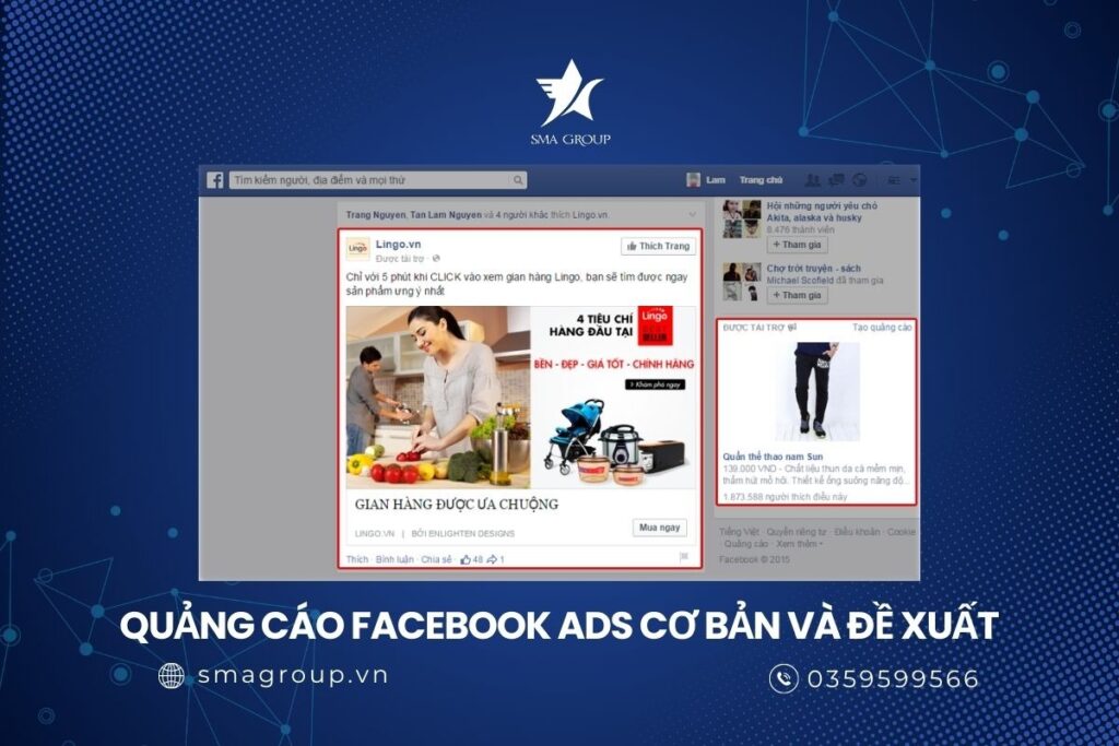 Dạng quảng cáo Facebook Ads cơ bản