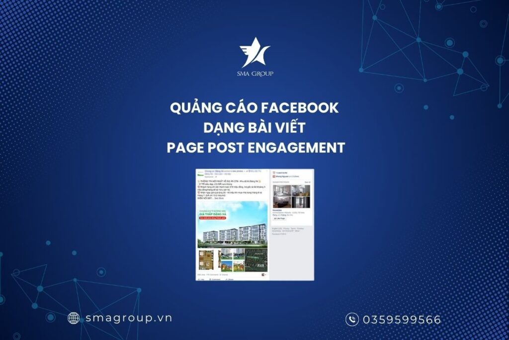 Quảng cáo Facebook dạng bài viết Page Post Engagement