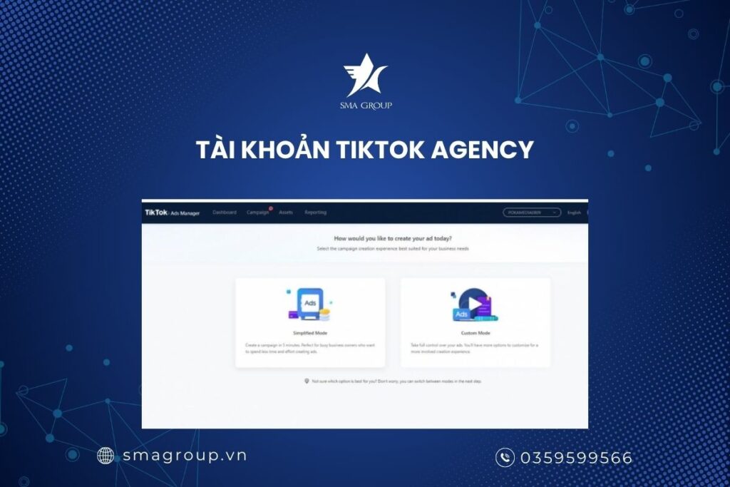 Tạo tài khoản TikTok Agency