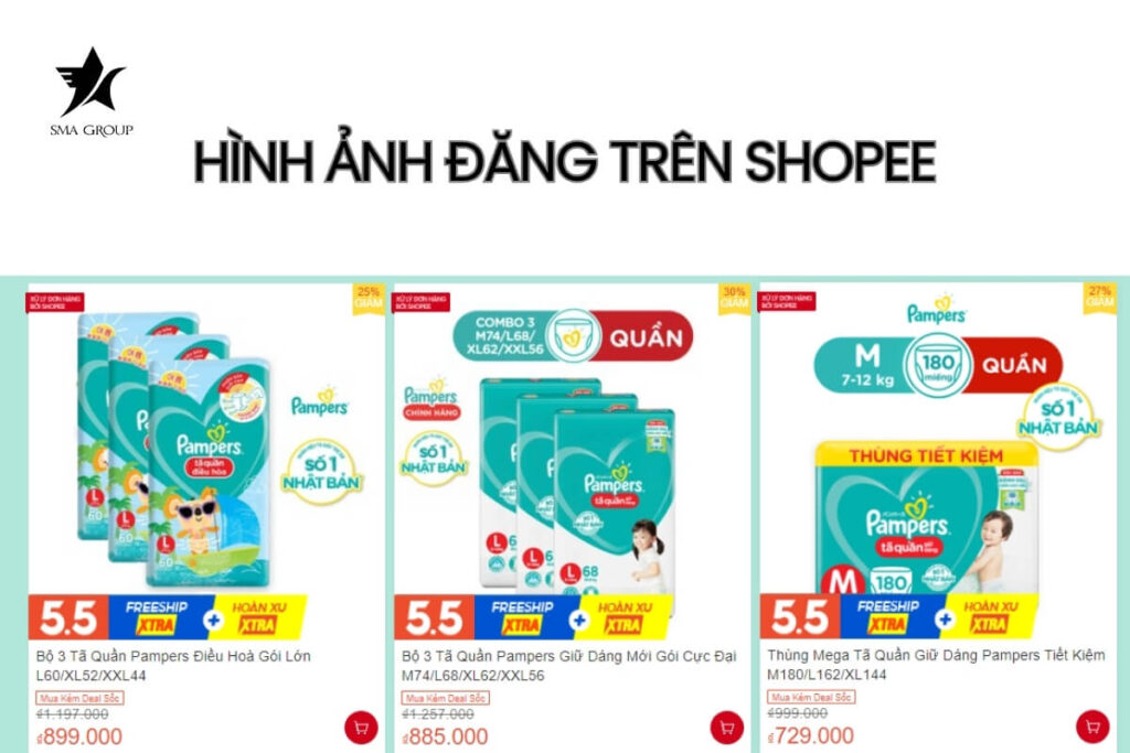 Hình ảnh đăng trên shopee tuân thủ quy tắc