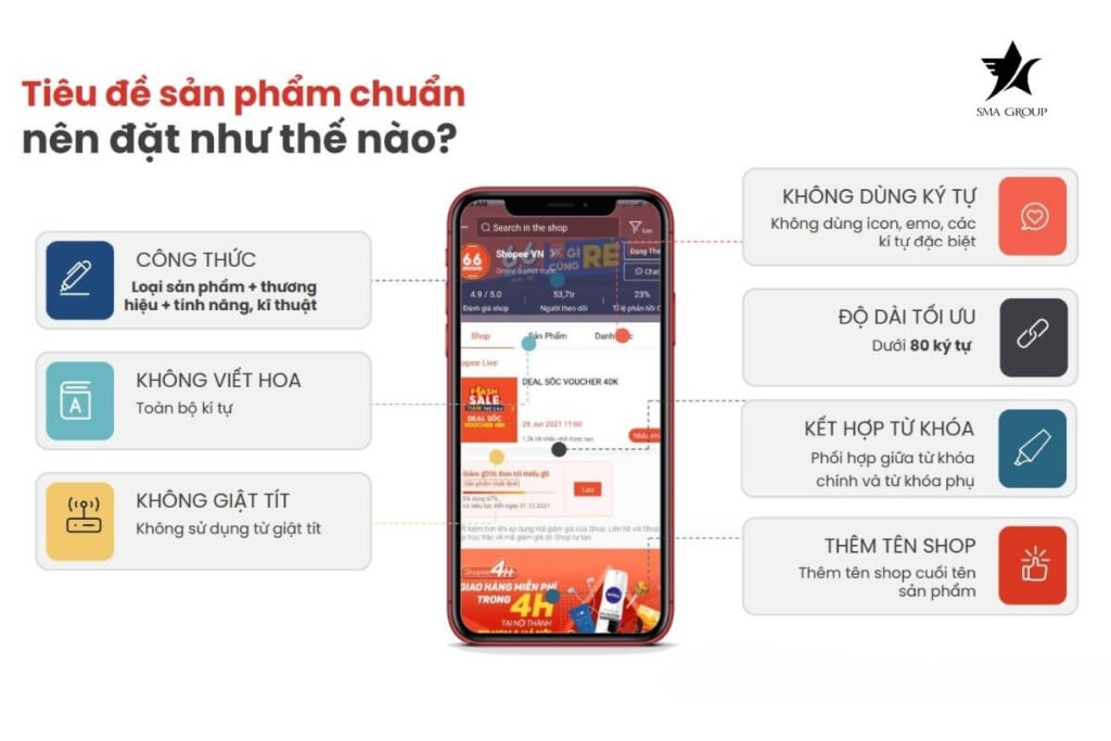 Cách đặt tên sản phẩm hay trên Shopee