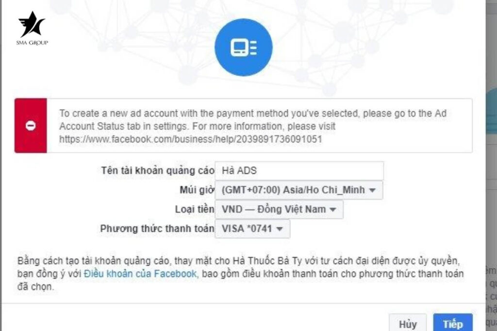 Đã trừ tiền thẻ ngân hàng nhưng tài khoản Facebook ads không được cộng