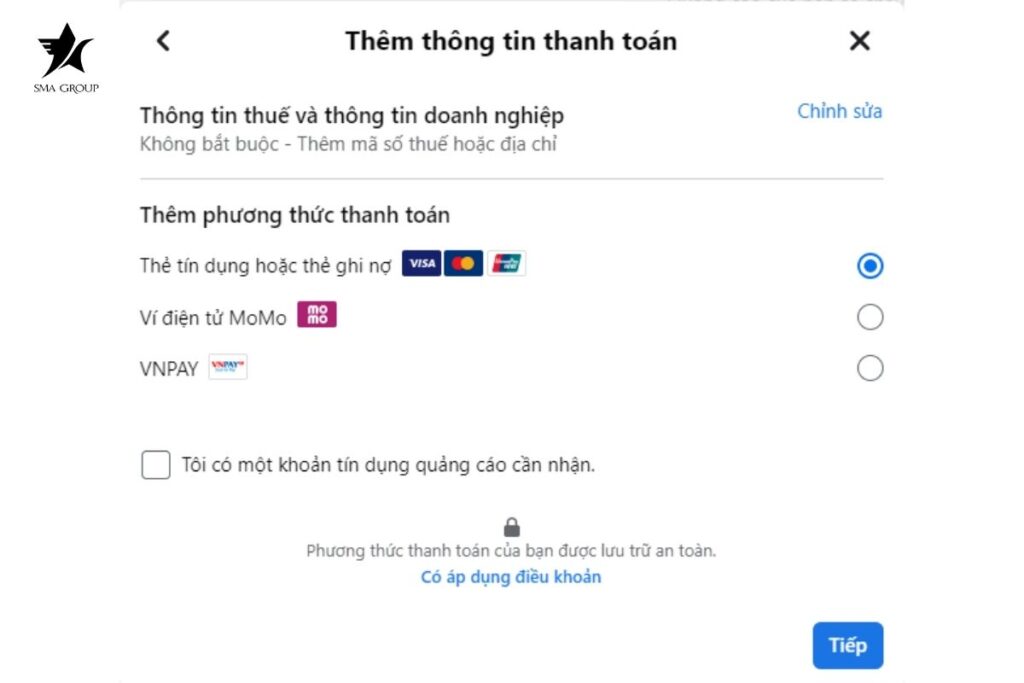 Vị trí quảng cáo: và phương thức thanh toán