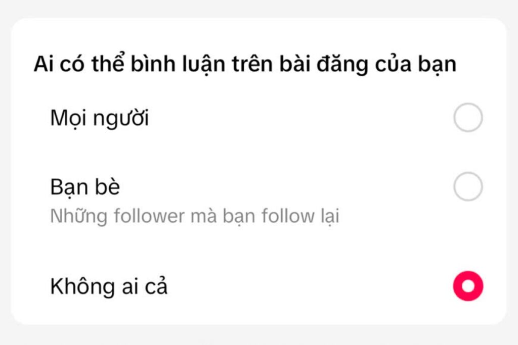 Cách vô hiệu hóa bình luận trong livestream TikTok