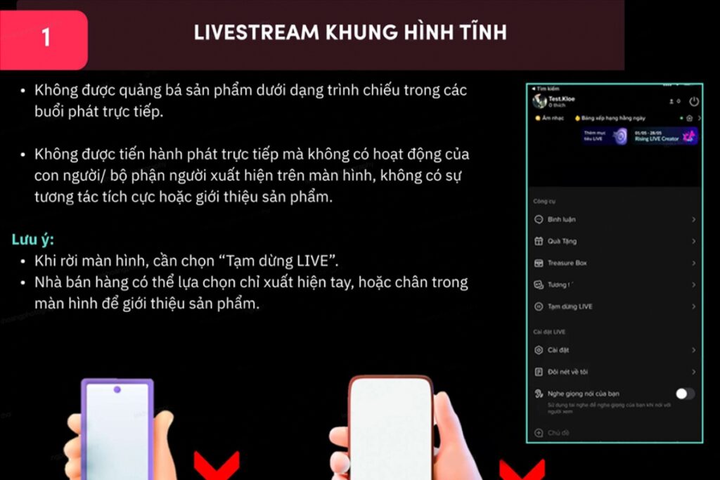 Tránh Livestream bán hàng với khung hình tĩnh