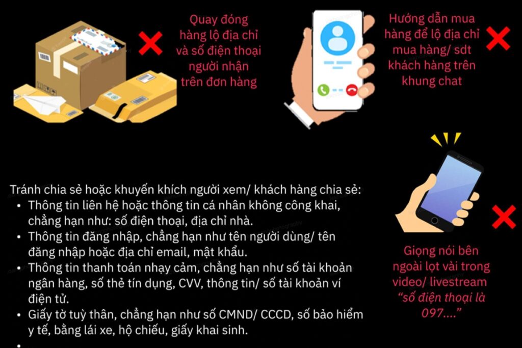 Không tiết lộ thông tin cá nhân trong Livestream